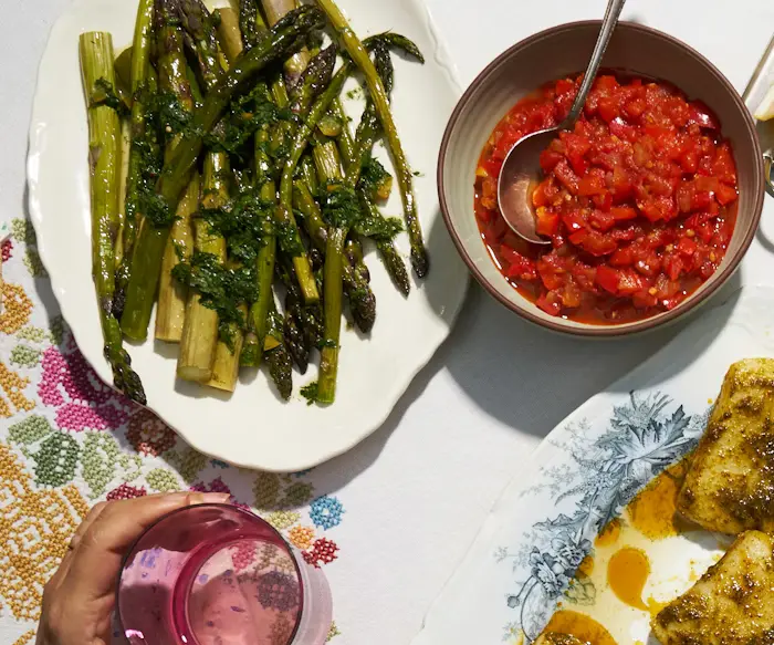 Asparagus With Preserved Lemons and Herbs image