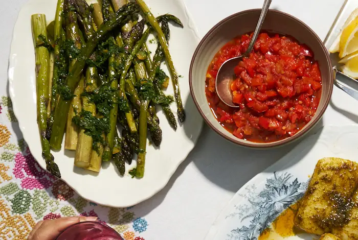 Asparagus With Preserved Lemons and Herbs image