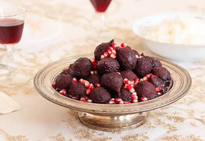 Kibbeh Basha in Cherry Sauce image
