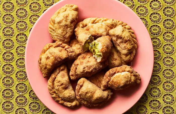 Cochin-Style Pastel (Fried Pastries Filled with Spiced Chicken) image