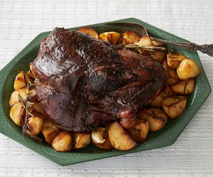 Italian Roasted Lamb Shoulder With Potatoes image