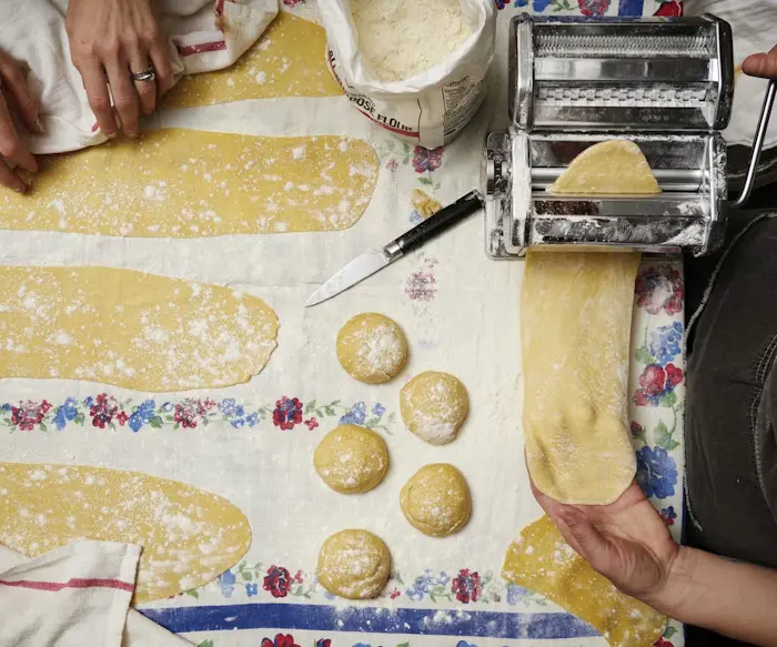 Calsones (Pasta Stuffed With Cheese, Sweet Potato, Mushrooms, or Beet Greens) image