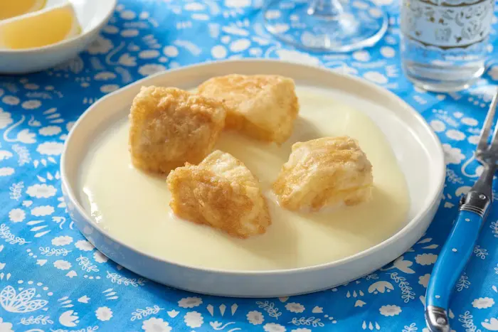 Fried Fish with Agristada Sauce image