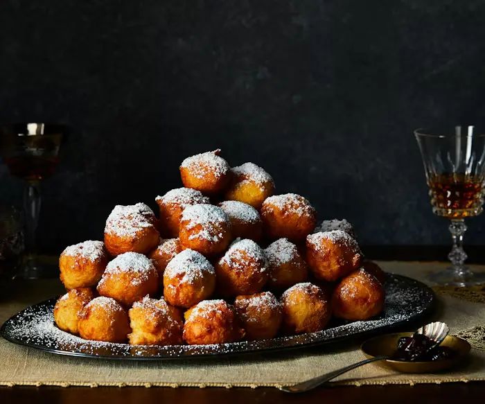Quick Doughnuts with Cherry Jam  image