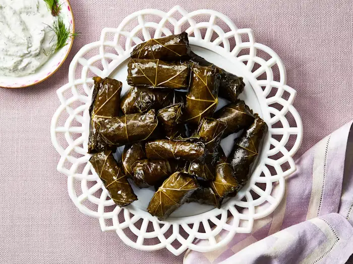 Dolma (Vegetarian Stuffed Grape Leaves) image