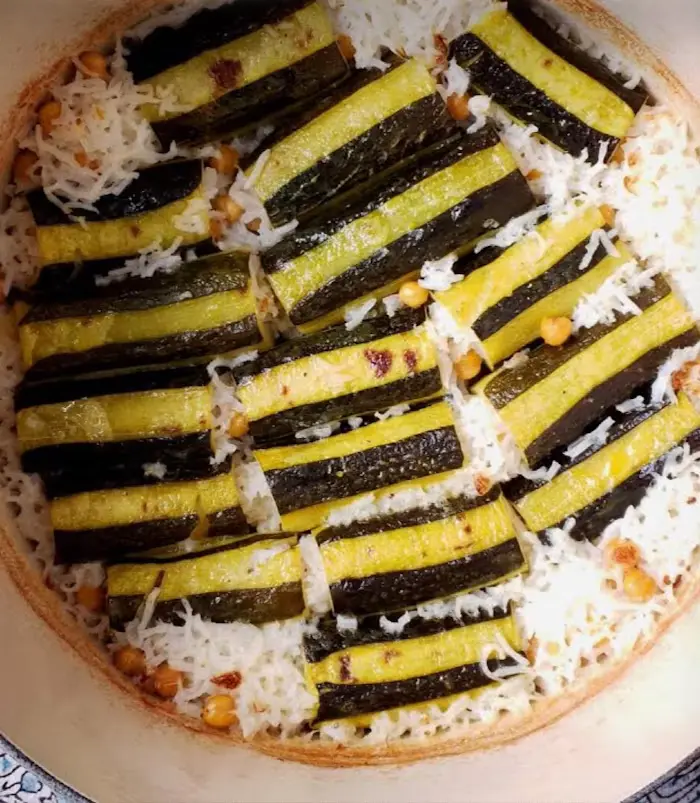 Mehshi Laban (Zucchini Stuffed With Rice and Chickpeas) image