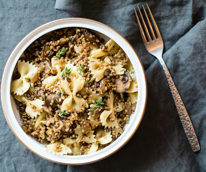 Kasha Varnishkes With Mushrooms image