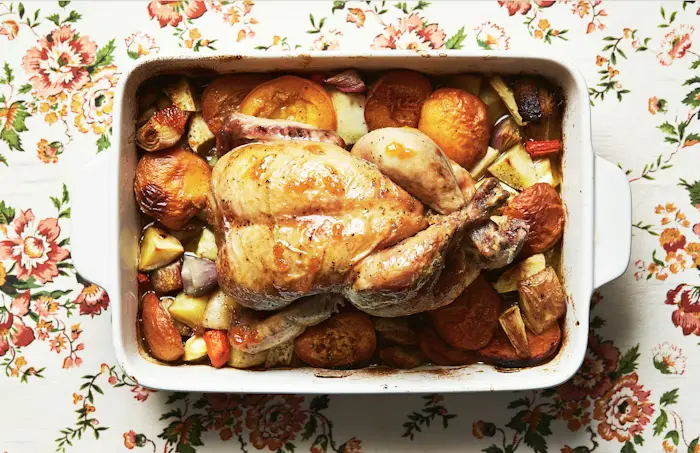 Roasted Chicken With Apricots image