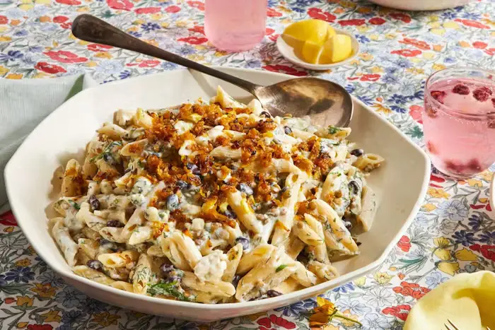 Pasta With Yogurt, Beans, and Herbs image