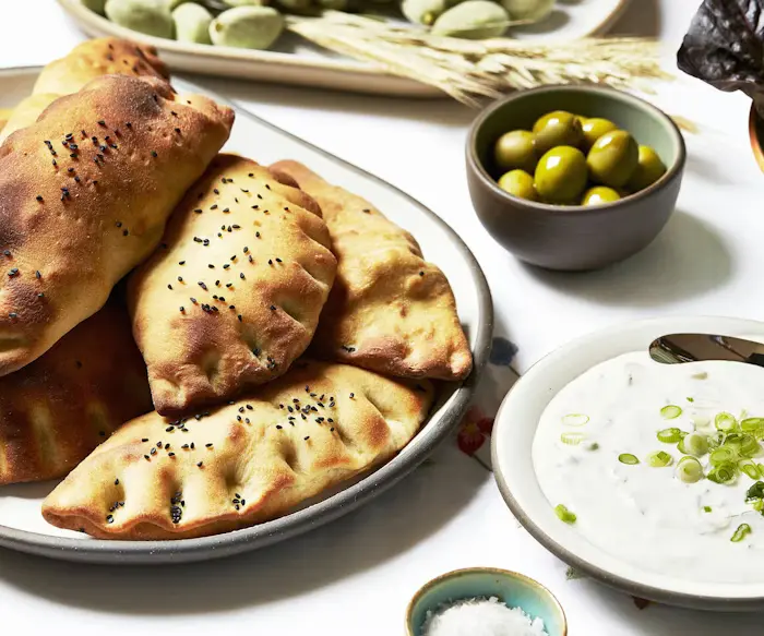 Kadeh (Cheese and Spinach Stuffed Bread) image