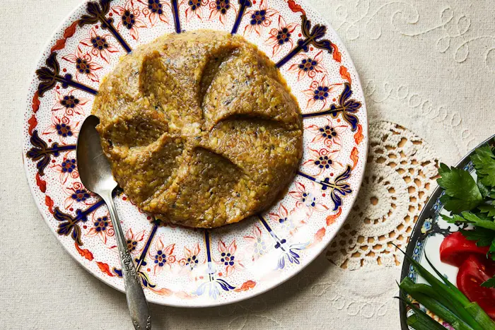 Bademjan Seer (Grilled Eggplant and Garlic Dip) image
