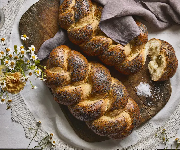 Traditional Challah with Poppy Seeds image