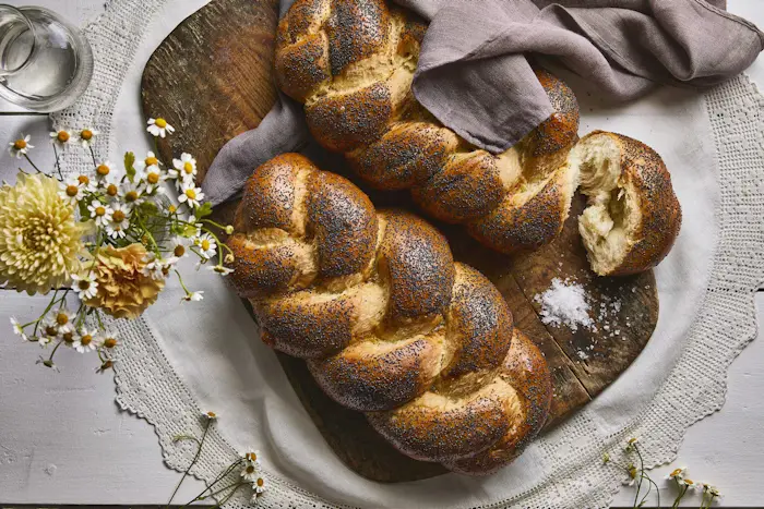 Traditional Challah with Poppy Seeds image