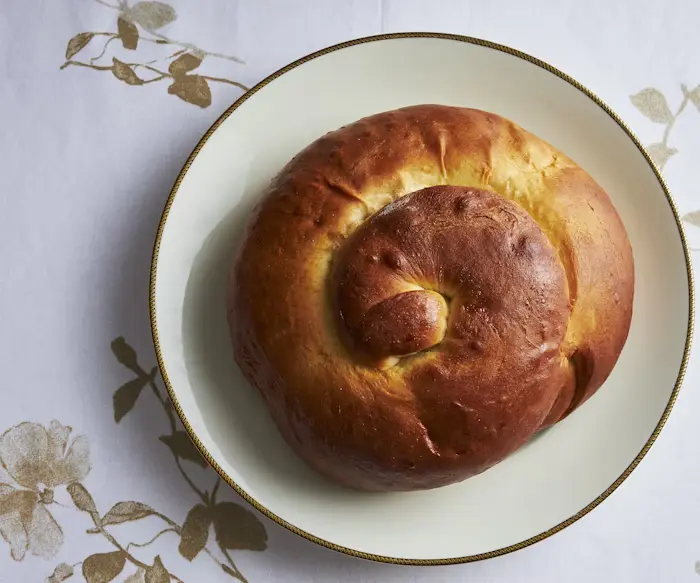 Round Challah with Honey and Raisins image