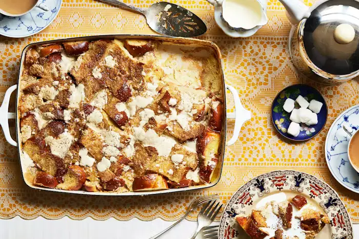 Challah Bread and Butter Pudding with Halva image