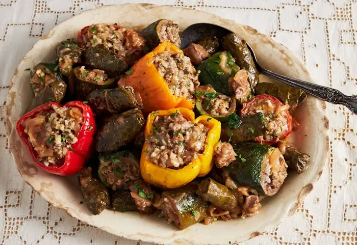 Stuffed Vegetables and Grape Leaves image