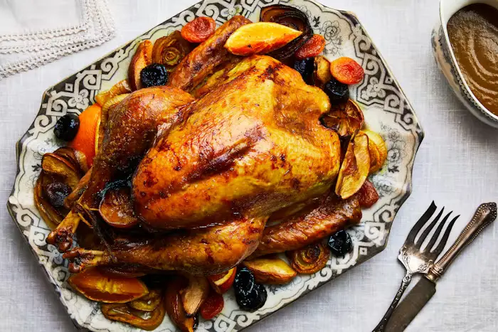 Roast Turkey with Saffron and Quince  image