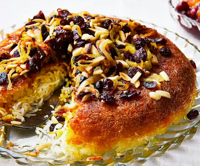 Cranberry Almond Tahdig image