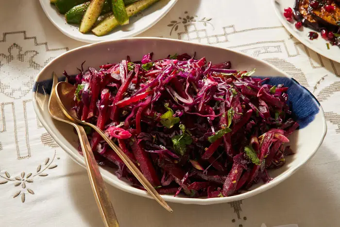 Red Cabbage, Date, and Beet Salad image
